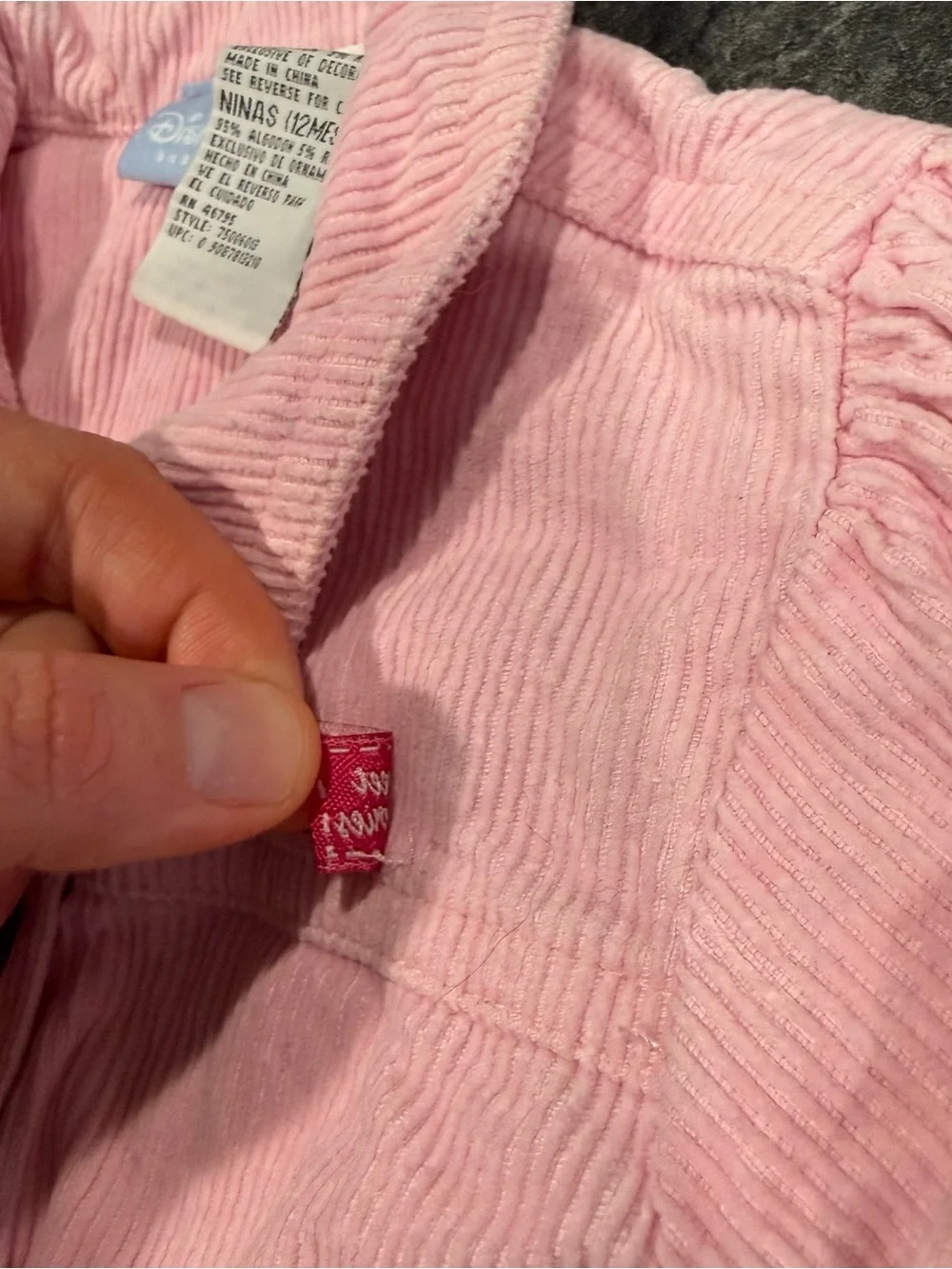 Vintage Winnie the Pooh corduroy 12 month baby girl jacket pink sweet berries